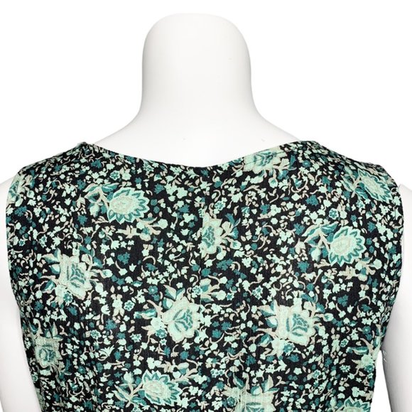 VINTAGE 90's Rabbit Rabbit Teal Maxi Cottagecore Dress - Picture 4 of 7